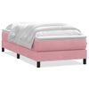 vidaXL Sommier &agrave; lattes de lit avec matelas rose 80x210 cm velours