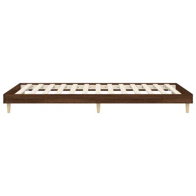 vidaXL Cadre de lit sans matelas chêne marron 75x190cm bois ingénierie