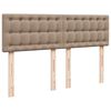 vidaXL Lit ottoman avec matelas & LED Cappuccino 140x190cm similicuir