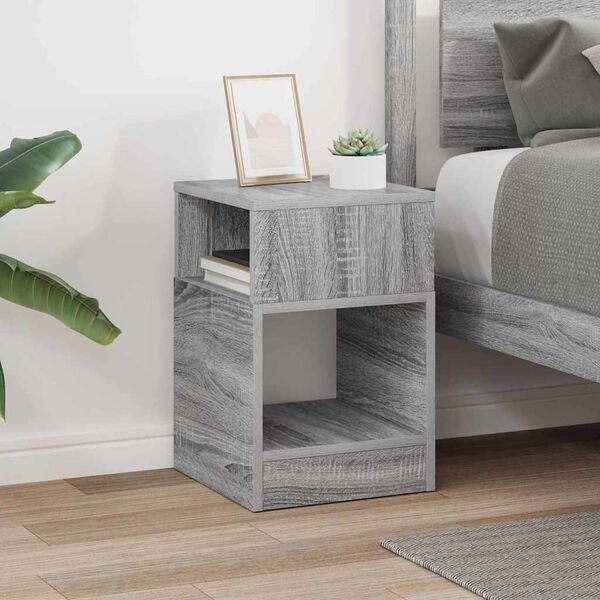 vidaXL Table d'appoint Gris Sonoma 30,5 x 30 x 45 cm Bois d'ing&eacute;nierie