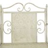 vidaXL Banc de jardin &agrave; 2 places 161 cm Acier Blanc