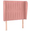 vidaXL T&ecirc;te de lit avec oreilles Rose 103x23x118/128 cm Velours