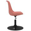 vidaXL Chaises &agrave; manger pivotantes lot de 4 Rose Velours