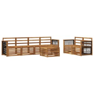 vidaXL Ensemble de canap&eacute;s d'ext&eacute;rieur 7 pc Naturel