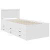 vidaXL Lit d'appoint Blanc et Noir 90 x 200 cm Bois d'ing&eacute;nierie