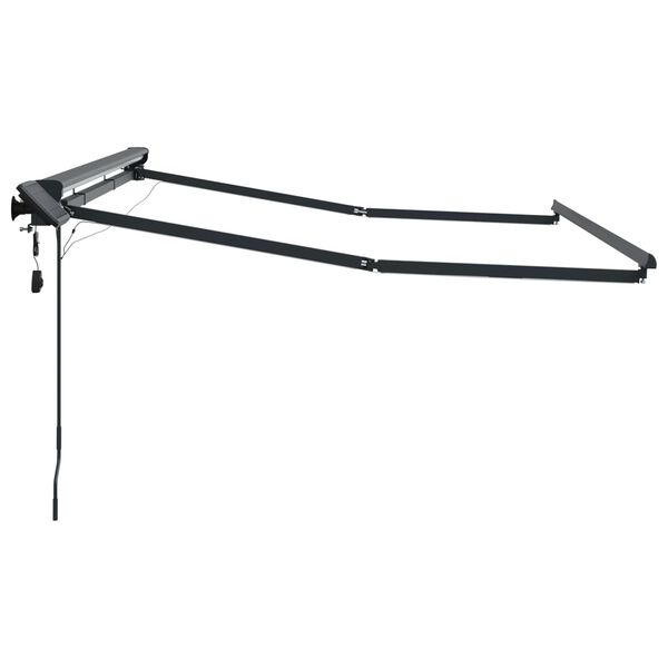 vidaXL Cadre de store manuel avec LEDs Anthracite 3,5 x 2 m Aluminium