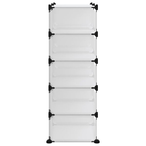 vidaXL &Eacute;tag&egrave;re &agrave; chaussures Transparent 84x32x88,5 cm PP
