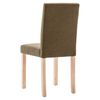 vidaXL Chaises &agrave; manger lot de 4 marron tissu