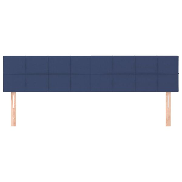vidaXL T&ecirc;tes de lit Bleu 160x5x78/88 cm Tissu