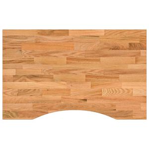 vidaXL Dessus de bureau marron clair bois ch&ecirc;ne massif rectangulaire