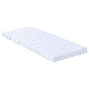 vidaXL Matelas en mousse extensible 80 x 200 cm Blanc