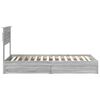 vidaXL Lit de Rangement Gris Sonoma 90 x 200 cm Bois d'ing&eacute;nierie