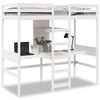 vidaXL Cadre de lit superpos&eacute; sans matelas blanc 90x190 cm pin massif