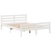vidaXL Lit biblioth&egrave;que sans matelas blanc 140x200 cm bois pin massif
