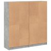 vidaXL Biblioth&egrave;que avec portes gris b&eacute;ton 136x37x142 cm