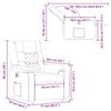 vidaXL Fauteuil inclinable &eacute;lectrique marron tissu