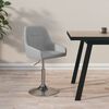 vidaXL Chaise pivotante de salle &agrave; manger Gris clair Tissu