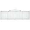 vidaXL Paniers &agrave; gabions arqu&eacute;s 4 pcs 300x50x80/100 cm fer galvanis&eacute;