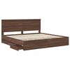 vidaXL Cadre de lit Ch&ecirc;ne brun 200 x 200 cm Bois Ing&eacute;nierie