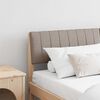 vidaXL T&ecirc;te de lit capitonn&eacute;e Taupe 150 cm Pin massif