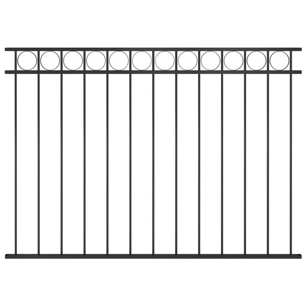 vidaXL Panneau de cl&ocirc;ture Assen en acier noir 1,7&nbsp;x&nbsp;1,2&nbsp;m