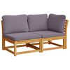 vidaXL Salon de jardin 6 pcs avec coussins bois d'acacia solide