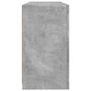vidaXL Buffet avec lumi&egrave;res LED gris b&eacute;ton 142,5x37x67 cm