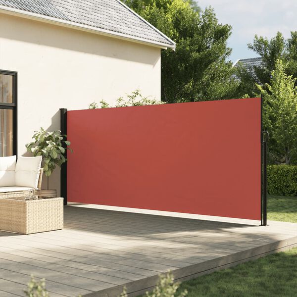 vidaXL Auvent lat&eacute;ral r&eacute;tractable terre cuite 160x600 cm