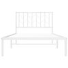 vidaXL Cadre de lit m&eacute;tal sans matelas et t&ecirc;te de lit blanc 100x190 cm
