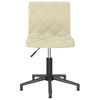 vidaXL Chaises pivotantes &agrave; manger lot de 4 cr&egrave;me velours