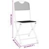 vidaXL Chaises pliables jardin lot de 4 Maille métallique Anthracite
