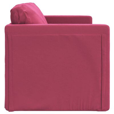 vidaXL Canapé-lit 2 en 1 rouge bordeaux 122x204x55 cm velours