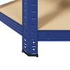 vidaXL &Eacute;tag&egrave;re d'angle &agrave; 5 niveaux Bleu Acier et bois d'ing&eacute;nierie
