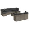 vidaXL Salon de jardin 11 pcs avec coussins gris r&eacute;sine tress&eacute;e