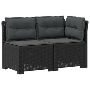 vidaXL Canap&eacute; de jardin 2 places avec coussins look rotin PP
