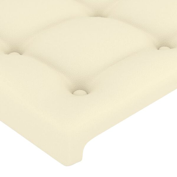 vidaXL T&ecirc;tes de lit Cr&egrave;me 180x5x78/88 cm Similicuir
