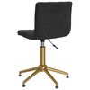 vidaXL Chaise pivotante de salle &agrave; manger Noir Velours