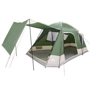 vidaXL Tente Cabane 8 personne Vert Polyester et Acier