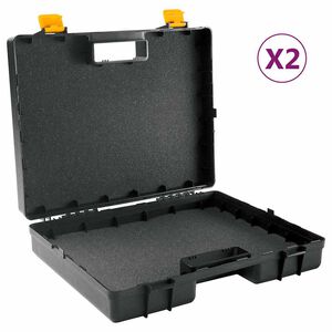 vidaXL Bo&icirc;tes de machine universelles avec mousse Caoutchouc 2 pcs