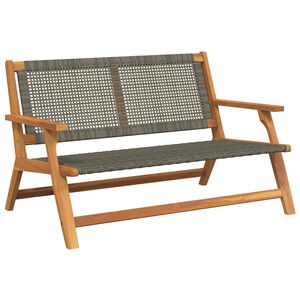 vidaXL Banc de D&eacute;tente de Jardin Gris Bois d'Acacia Massif