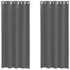 vidaXL Rideaux en voile avec &oelig;illets 2 pcs gris fonc&eacute; 140x245 cm