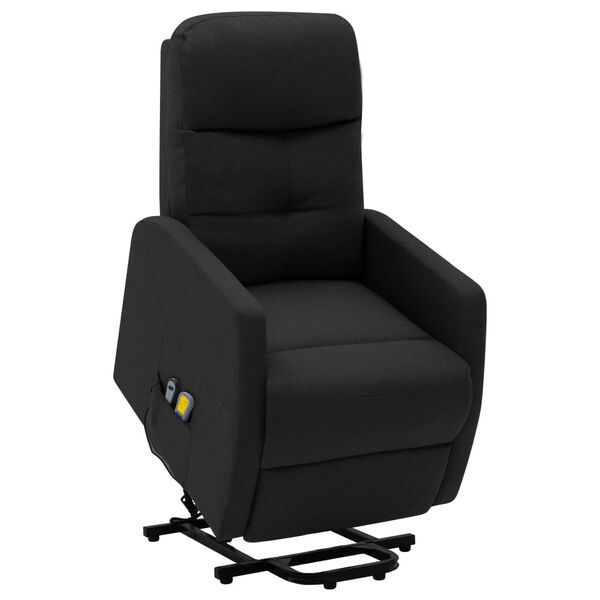vidaXL Fauteuil de massage Noir Tissu