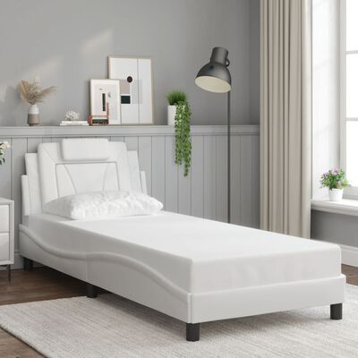 vidaXL Cadre de lit sans matelas blanc 90x200 cm similicuir