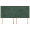 vidaXL T&ecirc;te de lit Vert fonc&eacute; 200x5x118/128 cm Velours