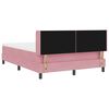 vidaXL Lit &agrave; ressorts avec matelas Rose 200 x 160 cm Polyester