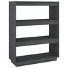 vidaXL Biblioth&egrave;que/S&eacute;parateur de pi&egrave;ce Gris 80x35x103 cm Pin massif