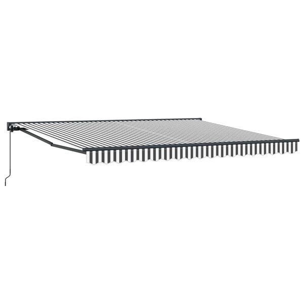 vidaXL Auvent R&eacute;tractable Anthracite et blanc 400 &times; 300 cm