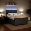 vidaXL Sommier &agrave; lattes de lit et matelas Gris fonc&eacute; 140x190cm Velours