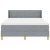 vidaXL Lit &agrave; ressorts avec matelas Gris clair 200 x 160 cm Polyester
