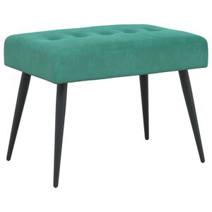 vidaXL Banc avec capitonnage bouton Turquoise 60 x 40 x 45 cm Velours